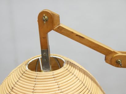 1970S WORK
Folding and pivoting wall lamp.
Wooden...