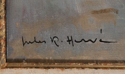 HERVE Jules-René (1887 - 1981)
Le bac à sable,
Hst...