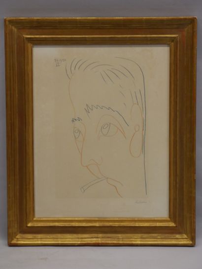 PICASSO (d'après)
Portrait de Jacques Prévert...