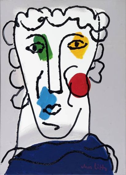 VAN LITH Jean Paul (b. 1940)
Portrait,
Acrylic...
