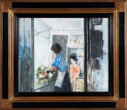 JANSEM Jean (1920 - 2013)
The vegetable seller,
Hst...