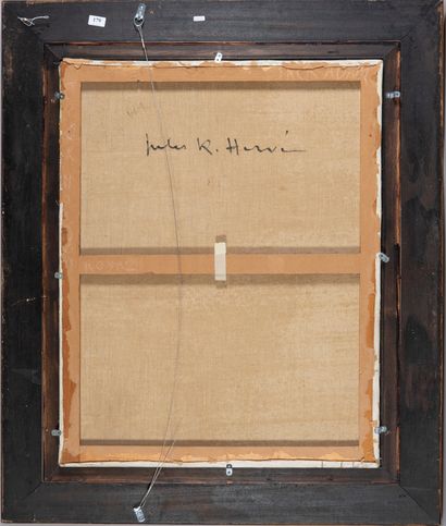 HERVE Jules-René (1887 - 1981)
Le bac à sable,
Hst...