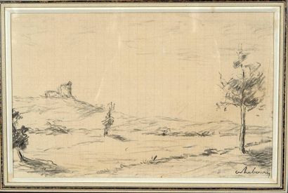 LEBOURG Albert
Ruine dans un paysage,
Dessin...
