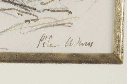 LUCE Maximilien
Pont,
Dessin au crayon noir,...