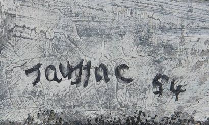 JAUSSAC
Paysage avec nonne,
Hst signée et...