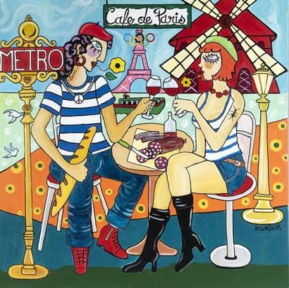 WOJCIK Henri (born 1945)
Café de Paris,
Hst...