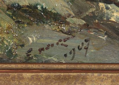 NOIROT Emile (1853 - 1924)
Torrent Haut savoyard,
Hst...