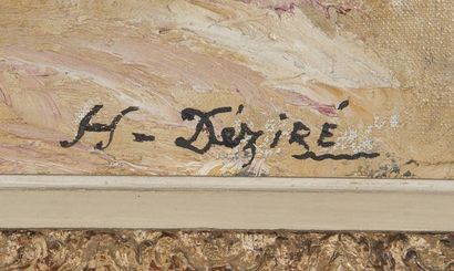 DEZIRE Henri,
Grues sur les quais de la Seine,
Hst...