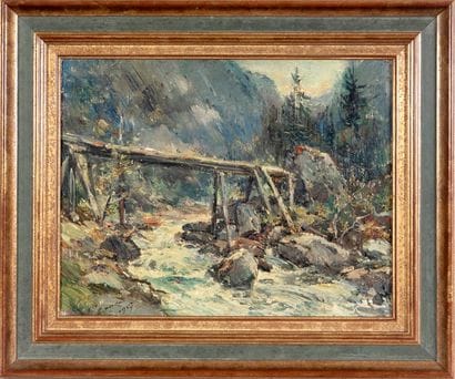 NOIROT Emile (1853 - 1924)
Torrent Haut savoyard,
Hst...