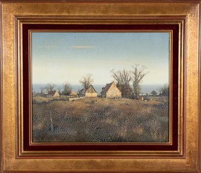 DRACHKOVITCH Albert
Vue d'un hameau,
peinture...