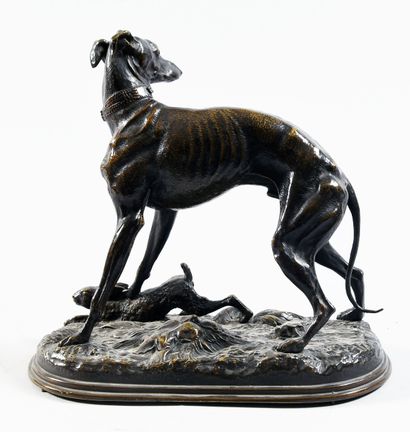 MENE Pierre-Jules (1810-1879), d'après, 
Lévrier...
