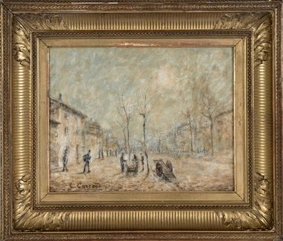 CARRAND Louis (1821 - 1899)
Rue de village...