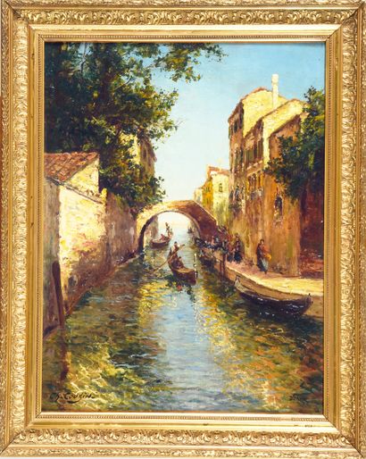 COUSIN Charles (1904 - 1972)
Canal à Venise,
65...