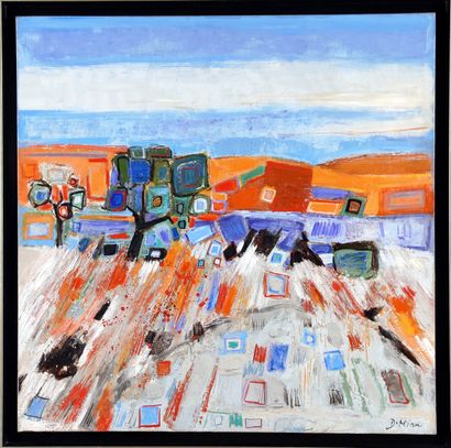 MIAU D
Paysage du Midi,
Hst sbd, 80 x 80...