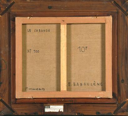 BABOULENE Eugène (1905 - 1994)
Le cabanon,
Hst...