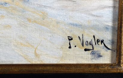 VOGLER Paul (1852 - 1904)
Rue enneigée,
Hst...