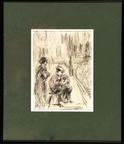 Early 20th century school, Seated figures...