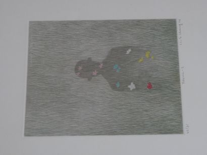 Lot of 2 lithographs: - Flower S. n° 43/75...