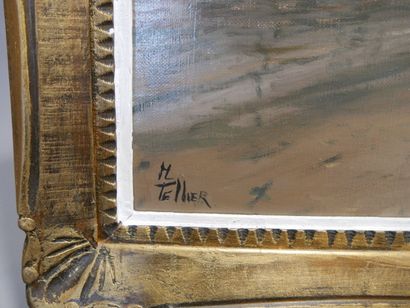 TELLIER Maurice 
Marée basse Bretagne, 
Hst,...