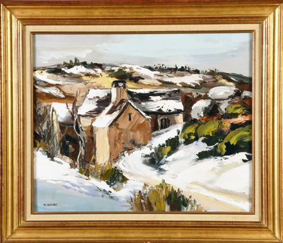 VEZINET Michel (né en 1957)
Paysage enneigé,
Hst,...