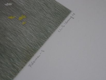 Lot of 2 lithographs: - Flower S. n° 43/75...