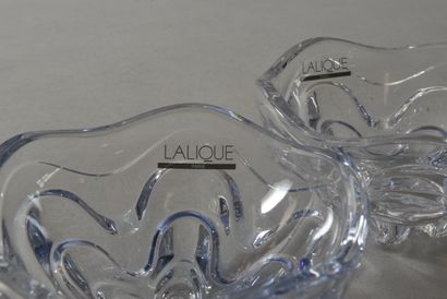LALIQUE France - Paire de coupelles en verre...