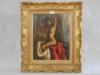 PASCAL
Nude with red drape,
Hst sbd, 41 x...