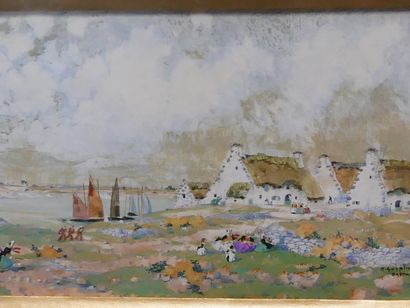 GUERIN Ernest
Bretagne, 
Aquarelle et gouache...