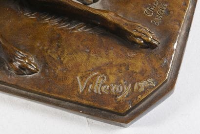 VILLEROY (XIX-XX) 
Chick et Wilk 
Deux lévriers...