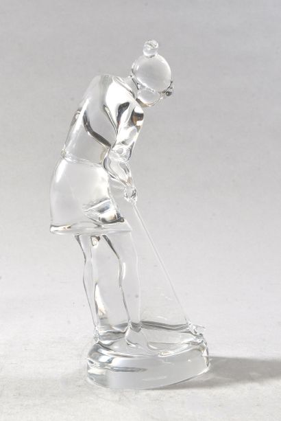 BACCARAT - Golfeuse en cristal moulé. 
haut...