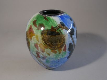 LOUMANI - Vase en verre de forme boule à...