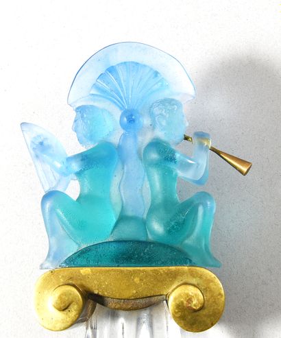 DAUM France - Coupe-Papier en pâte de verre,...