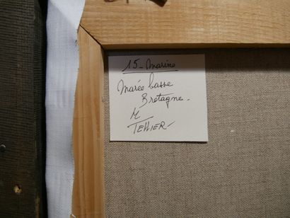 TELLIER Maurice 
Marée basse Bretagne, 
Hst,...