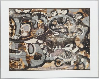 SECK Diatta (1953 - 2015)
Abstraction lyre,
Gouache...