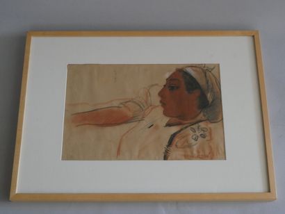 Orientalist school, Indigenous, charcoal,...
