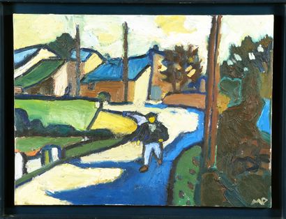 20th century school, Man in the countryside,...