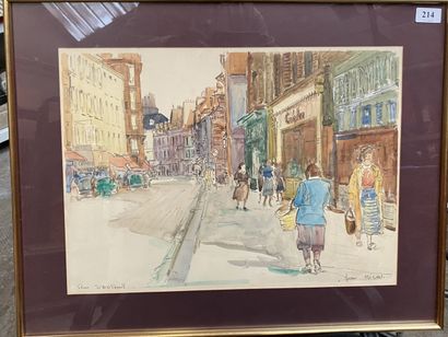 MICA Jean Rue d'Auteuil, Watercolor on paper...