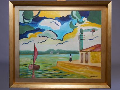 COLL Raymond (né en 1953)
Le port de Navalot,
Hst...