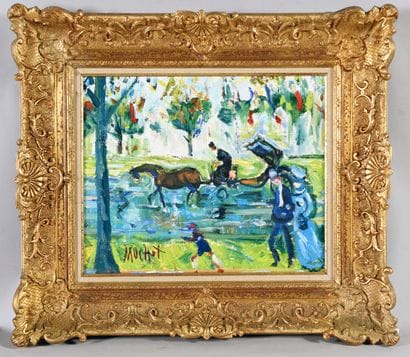DAUCHOT Gabriel (1927 - 2003) Les courses,...