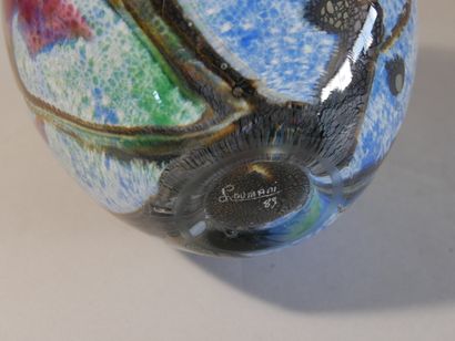 LOUMANI - Vase en verre de forme boule à...