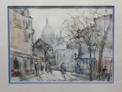 ROUAULT Georges 
Vue de Montmartre, encadrée
Aquarelle...