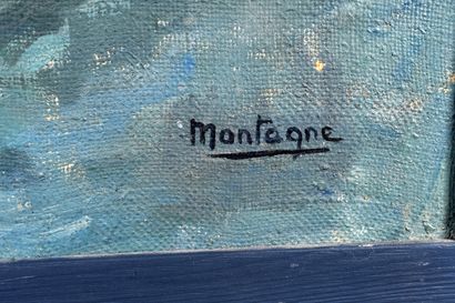 MONTAGNE G.
Le Manège,
Hst sbd, 130 x 98...
