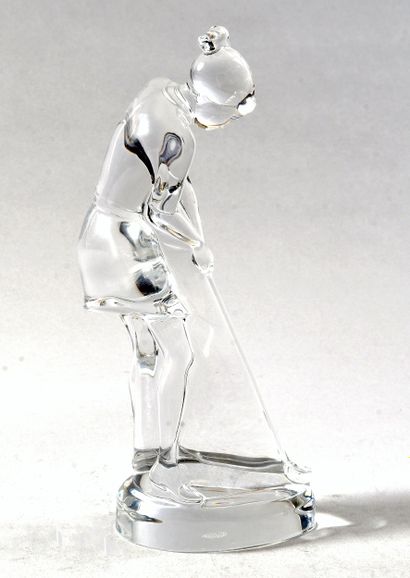 BACCARAT - Golfeuse en cristal moulé. 
haut...