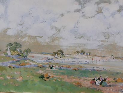 GUERIN Ernest
Bretagne, 
Aquarelle et gouache...
