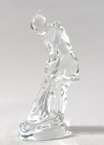BACCARAT - Golfeuse en cristal moulé. 
haut...