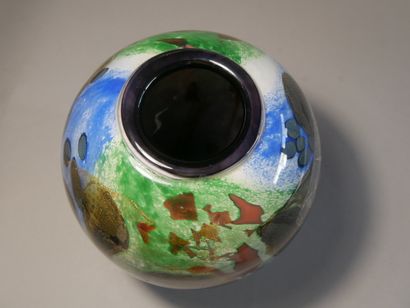 LOUMANI - Vase en verre de forme boule à...