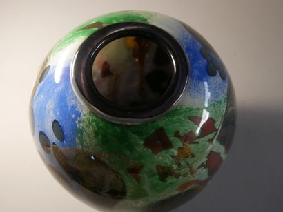 LOUMANI - Vase en verre de forme boule à...