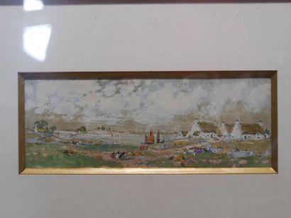 GUERIN Ernest
Bretagne, 
Aquarelle et gouache...