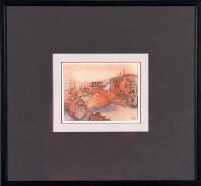 LAGAGE Pierre-César (1911 - 1977) Les gitanes,...