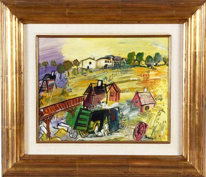 NADAL Carlos (1917 - 1998)
Les moissons,
Hst...